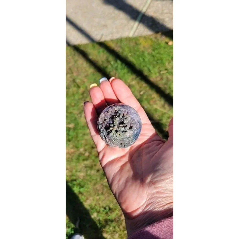 Grape Agate Botryoidal Chalcedony Gemstone Sphere